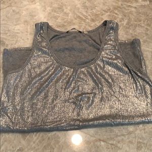 Elie Tahari metallic tank
